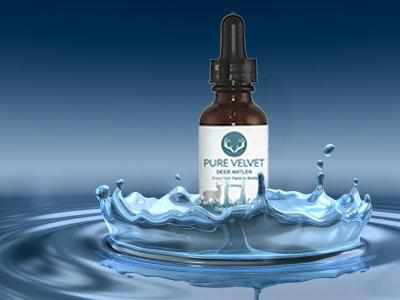 Pure Velvet's Deer Antler Velvet in its liquid form for maximum benefits