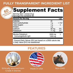 Colostrum Powder for Gut & Immune Health
